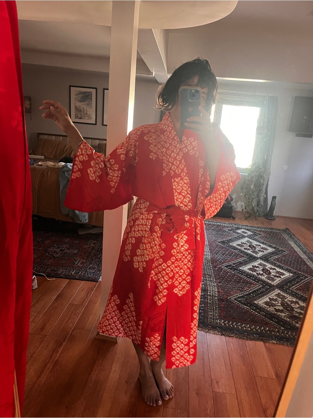 1970s silk kimono